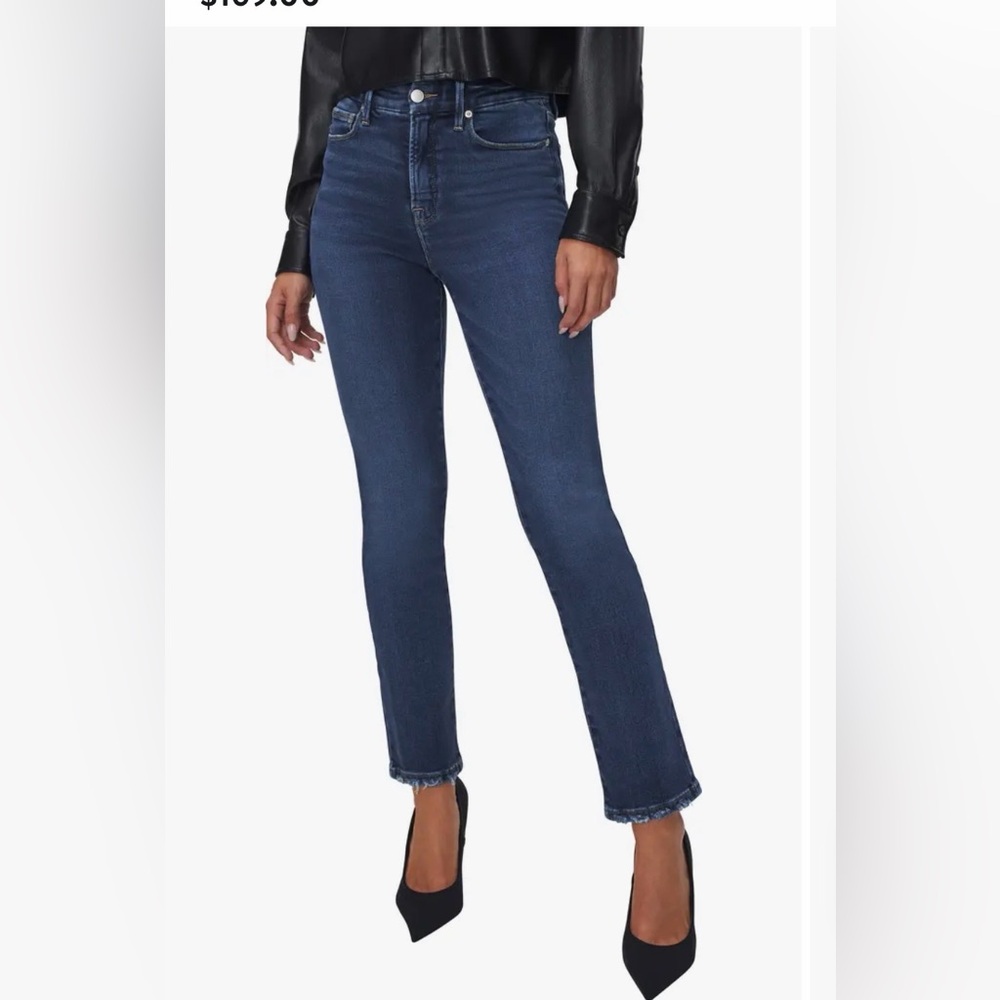 Good American Good Legs Straight Leg Jeans in Indigo511